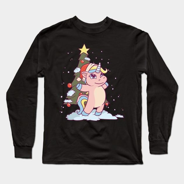 unicorn christmas, christmas unicorn, christmas, unicorn, unicorn shirt, christmas horse, horses shirt Long Sleeve T-Shirt by Shadowbyte91